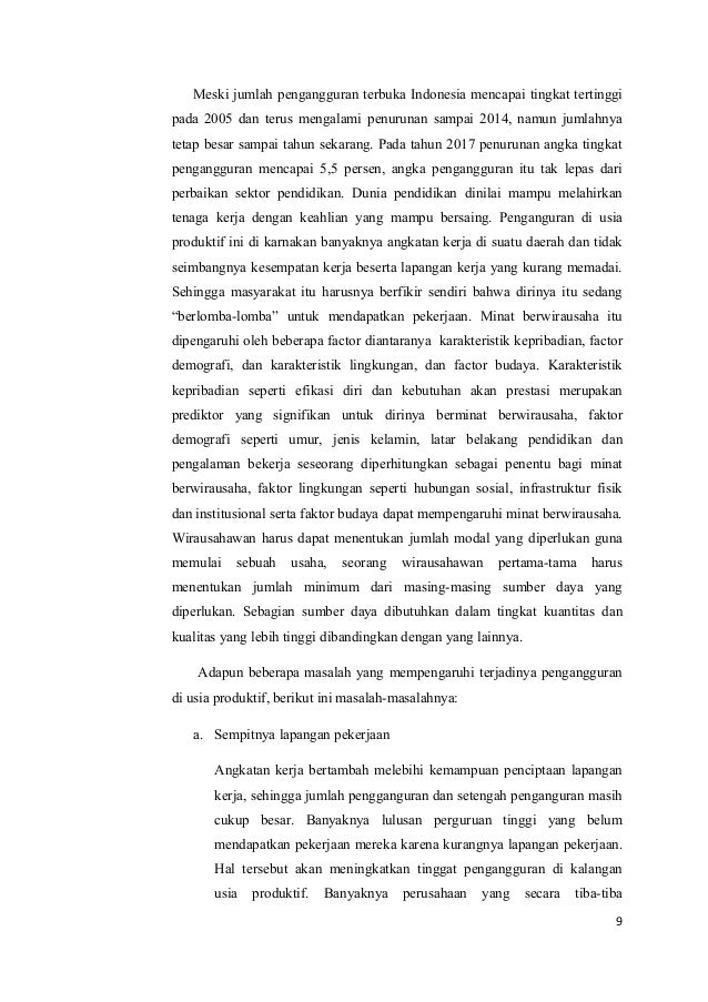 PENGARUH PENGANGGURAN USIA PRODUKTIF TERHADAP PENDAPATAN