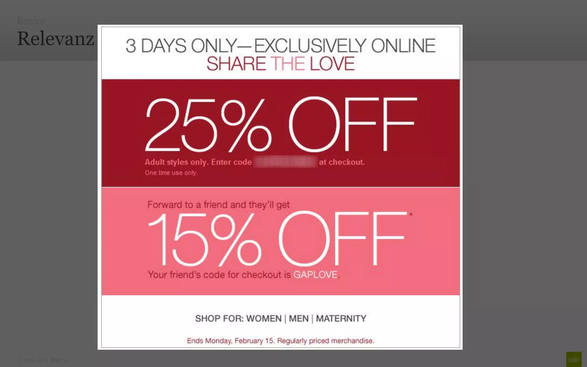 Basics

Relevanz schaffen




© Unic AG | Seite 34
 