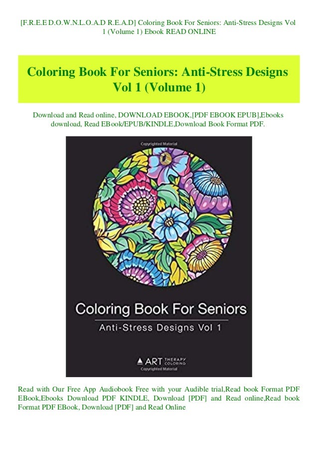 Download F R E E D O W N L O A D R E A D Coloring Book For Seniors Anti Stre