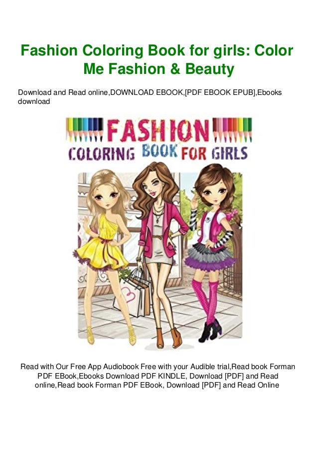 Download F R E E D O W N L O A D R E A D Fashion Coloring Book For Girls Col