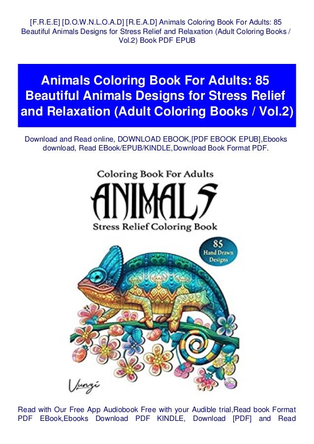 Download F R E E D O W N L O A D R E A D Animals Coloring Book For Adult