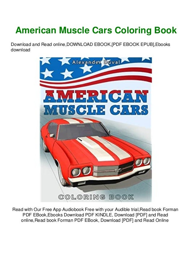 Download F R E E D O W N L O A D R E A D American Muscle Cars Coloring Book