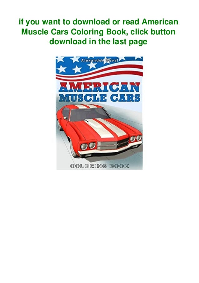 Download F R E E D O W N L O A D R E A D American Muscle Cars Coloring Book