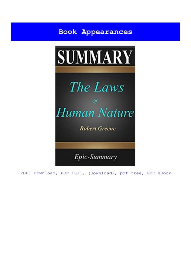 F R E E D O W N L O A D R E A D Summary The Laws Of Human Nat
