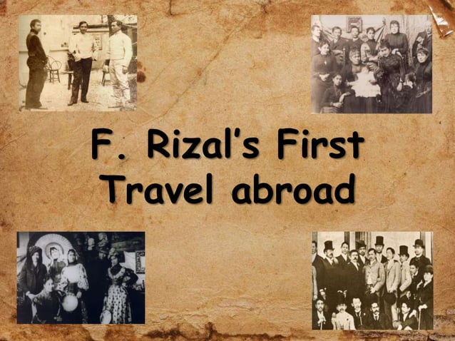 first travel of rizal ppt