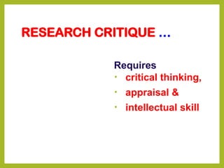 Nursing Research Critics................ | PPTX