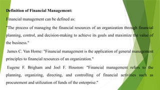 Financial Manager Def F.M.pptx FINANCIAL MANAGEMENT FOR UNDERGRATE STUDENTS | PPT