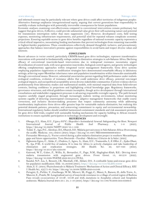 Advances in Vector Control and Gene Drive Technologies for Sustainable ...