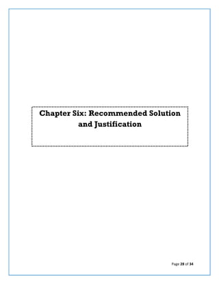 Page 28 of 34
Chapter Six: Recommended Solution
and Justification
 