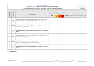 F 3 audit & gap analysis checklist | DOC
