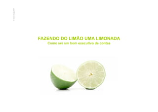 © marcio borges 2007




                       FAZENDO DO LIMÃO UMA LIMONADA
                          Como ser um bom executivo de contas