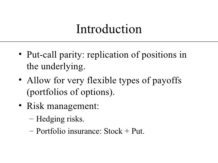 Put-call parity options trading