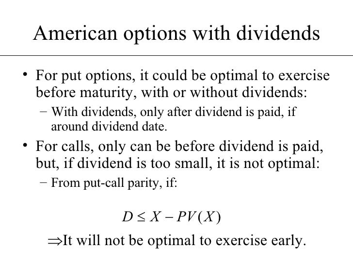 american put option with dividend