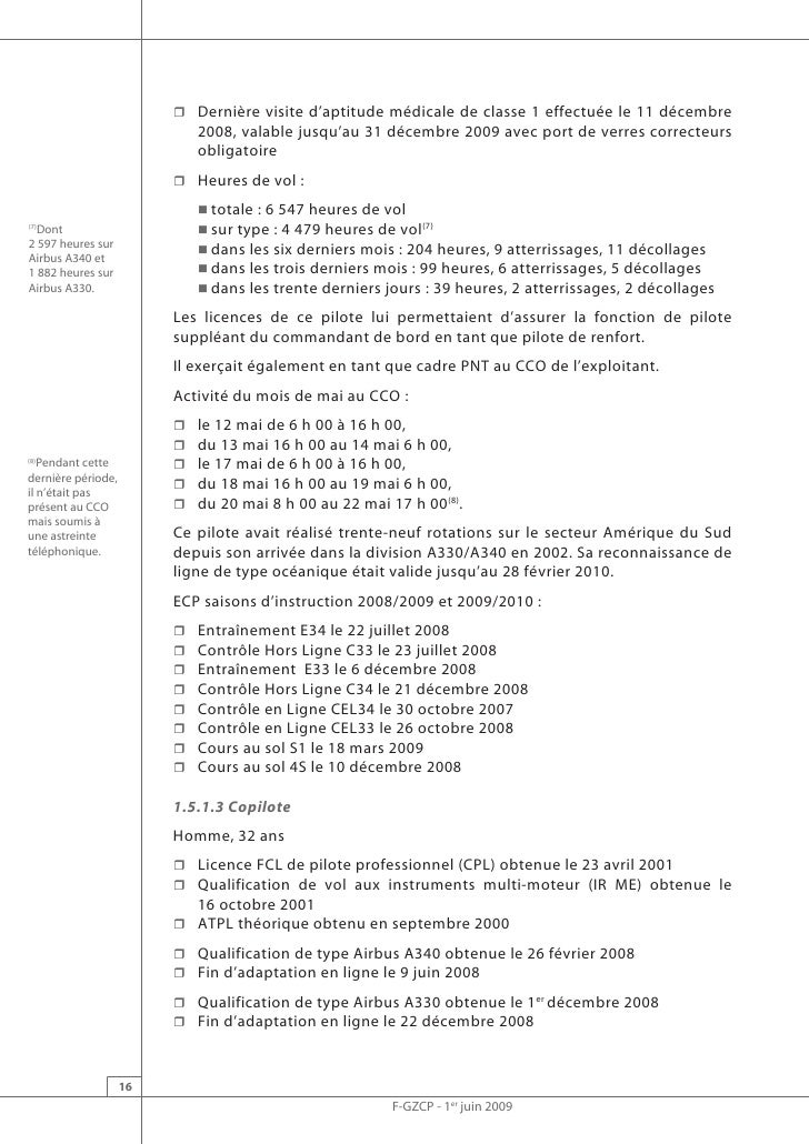 Rapport intermédiaire du BEA pour le vol AF447
