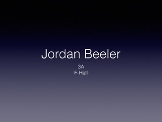 Jordan Beeler
3A
F-Hall
 