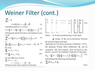 F k filter and weiner filter | PPTX | Digital Audio | Computer Software ...