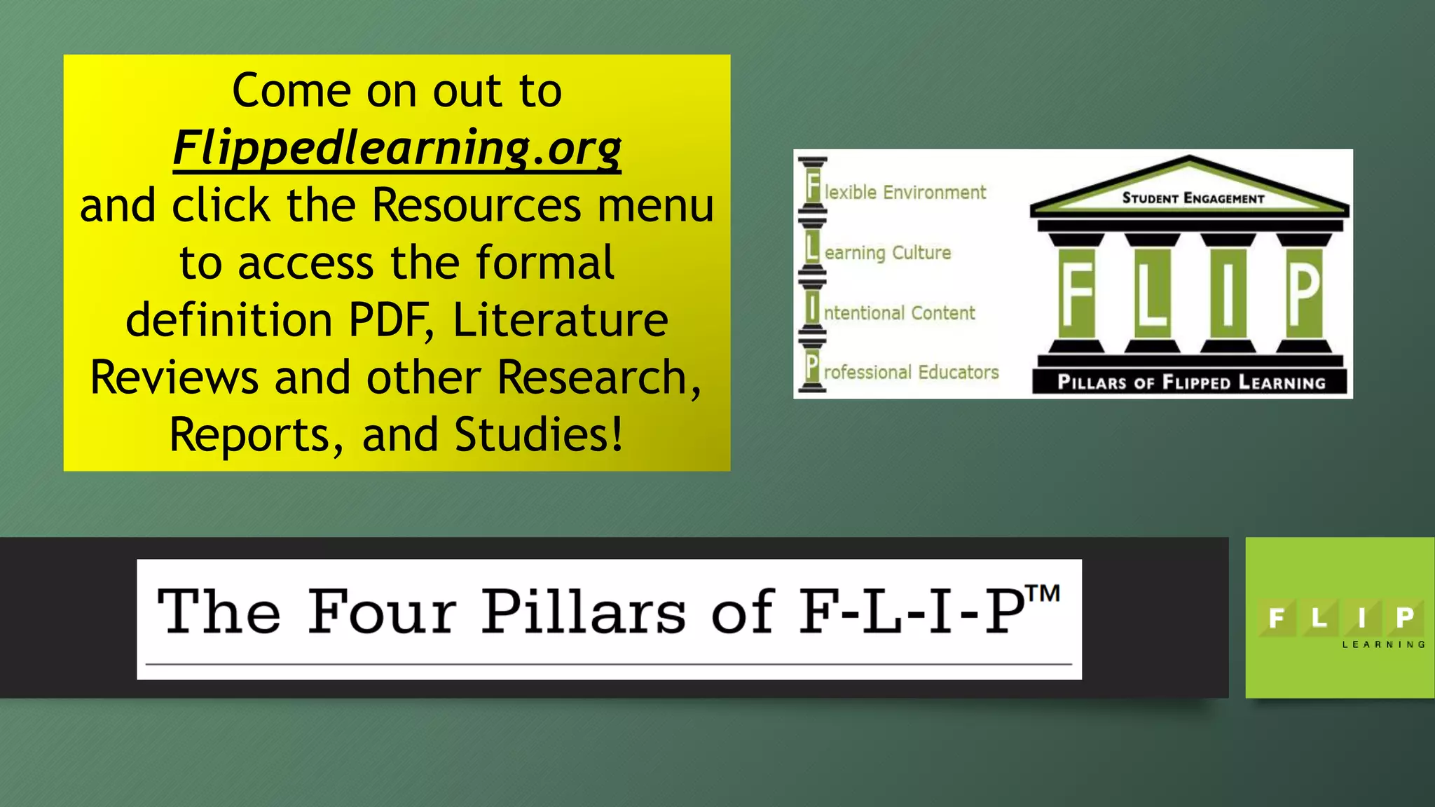 The Four Pillars of Flipped Learning F-L-I-P | PPTX