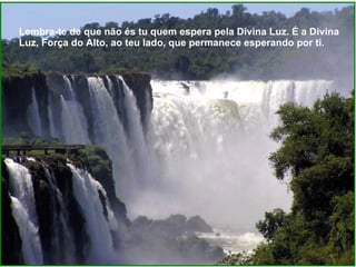 Lembra-te de que não és tu quem espera pela Divina Luz. É a Divina Luz, Força do Alto, ao teu lado, que permanece esperando por ti.  