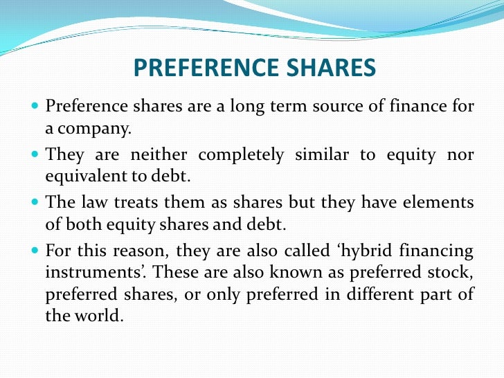  advantages of preference shares what is the advantages and 