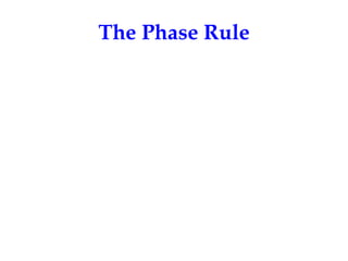 The Phase Rule

 