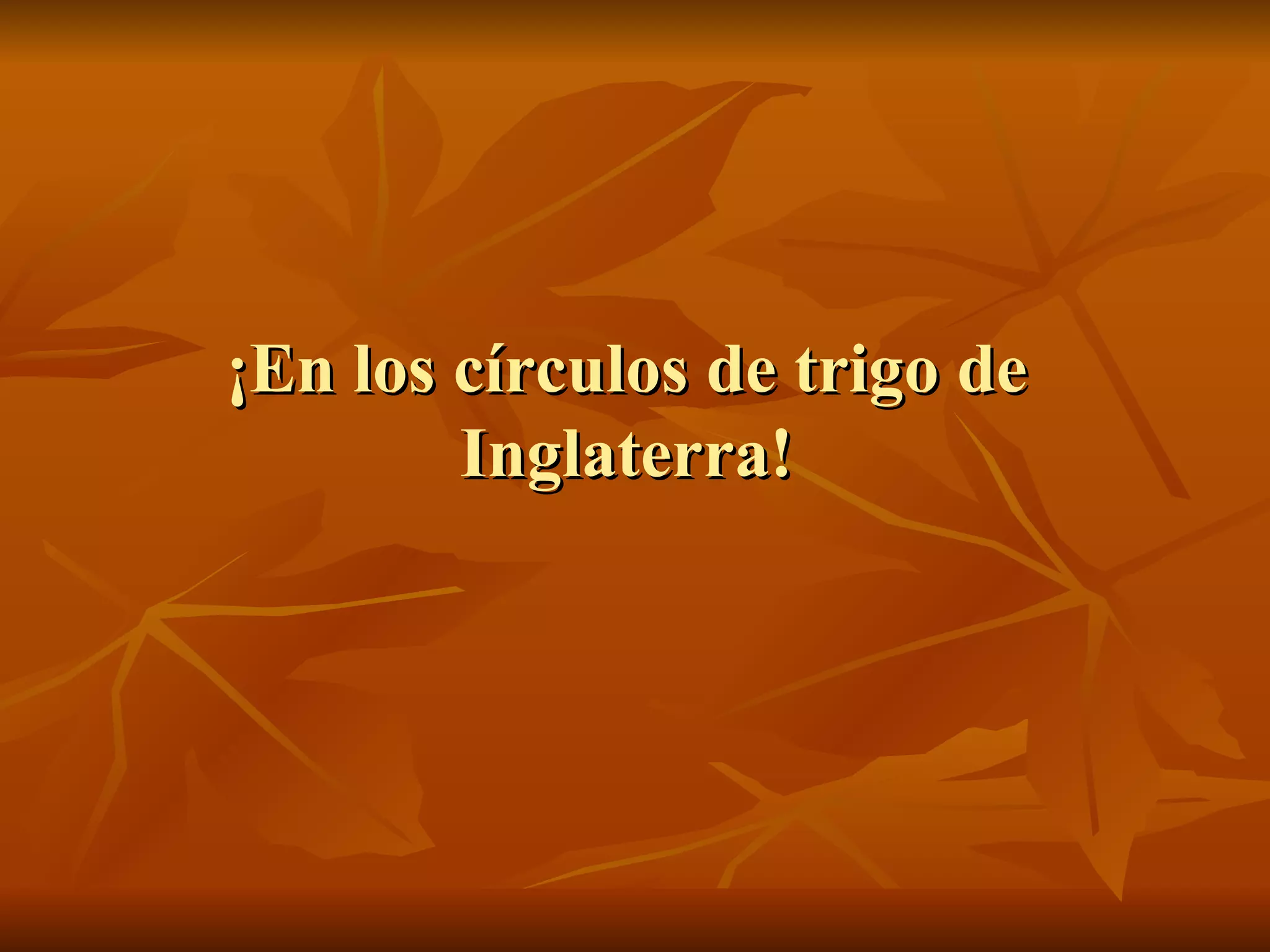¡En los círculos de trigo de Inglaterra! 