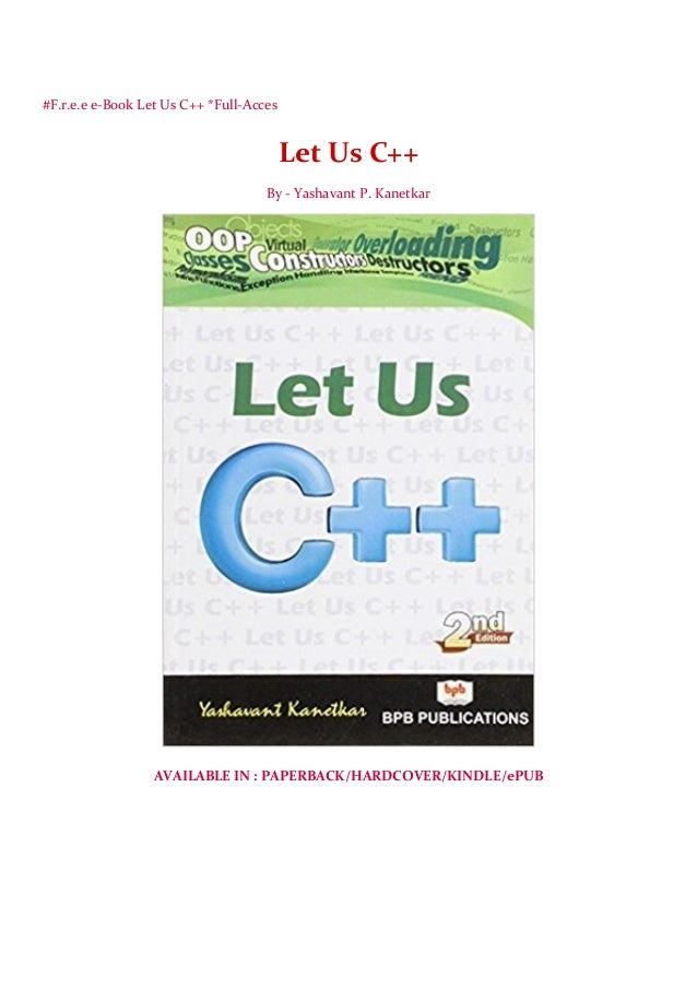 F R E E E Book Let Us C Full Acces