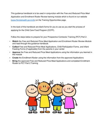 Enrollment Roster Food Program F r-roster-guidance-9-16 | PDF