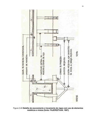 46




Figura 2.40 Detalhe de escoramento e travamento de vigas com uso de elementos
                 metálicos e mistos [fonte: FAJERSZTAJN, 1987].
 