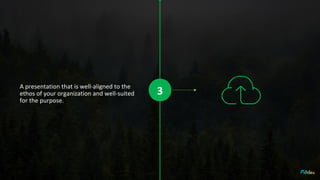 3
A presentation that is well-aligned to the
ethos of your organization and well-suited
for the purpose.
 