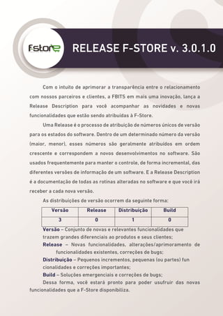 F-Store V3 Release Description 3.0.1.0 | PDF