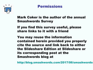 Mark Coker is the author of the annual
Smashwords Survey
If you find this survey useful, please
share links to it with a f...