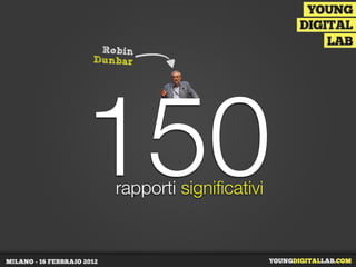 Robin
Dunbar
150rapporti significativi