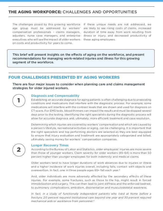 Effects of an aging workforce image