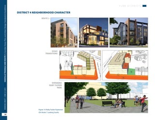 Figure 14: Ruby Tucker Expansion
(On Route 1 Looking South)
P L A N D I S T R I C T S
OAKVILLETRIANGLEANDROUTE1|CorridorVisionPlanandUrbanDesignStandards&Guidelines
34
WORKINGDRAFT/JUNE2015OAKVILLETRIANGLEANDROUTE1|CorridorVisionPlanandUrbanDesignStandards&Guidelines
34
WORKINGDRAFT/JUNE252015
P L A N D I S T R I C T S
DISTRICT 4 NEIGHBORHOOD CHARACTER
ROUTE 1
SCALE
TRANSITIONS
EXPANDED
RUBY TUCKER
PARK
 