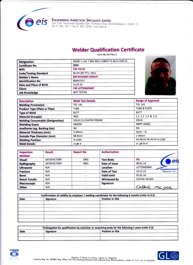 Qualification Certificate Template