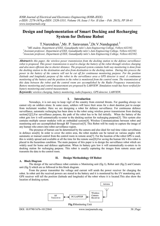 Design and Implementation of Smart Docking and Recharging System for ...