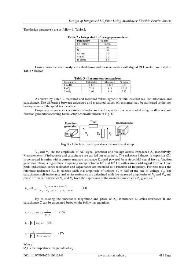 Design of Integrated LC Filter Using Multilayer Flexible Ferrite Shee…
