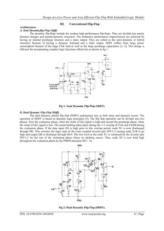 Design of a Low Power and Area Efficient Flip Flop With Embedded Logic ...
