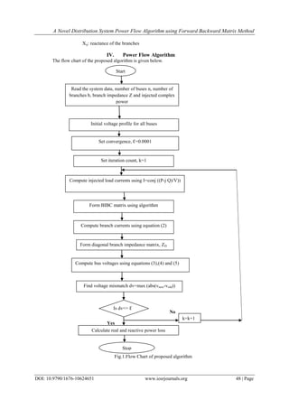 A Novel Distribution System Power Flow Algorithm using Forward Backward ...