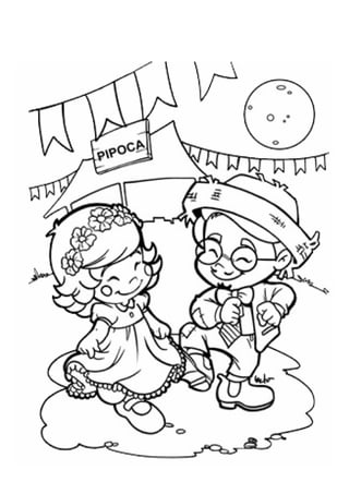 FREE! - Desenhos de Festa Junina para Colorir