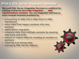 What is SQL Server Integration Services
 