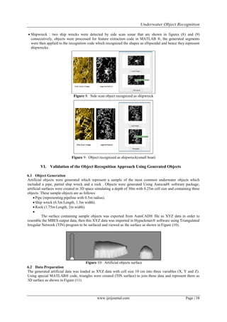 Underwater Object Recognition | PDF