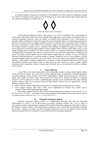 Image Processing With Sampling and Noise Filtration in Image ...