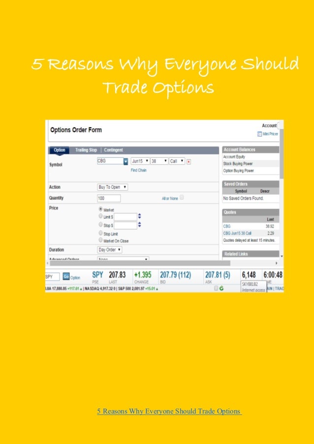 Why we trade options