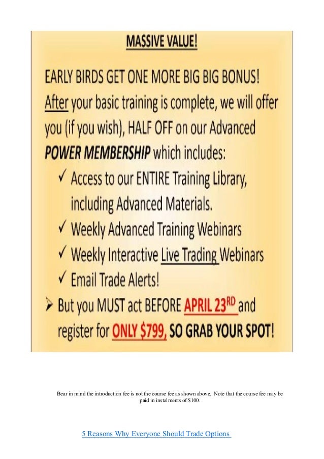 Why trade options