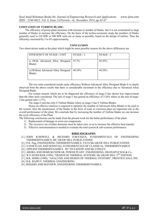 DESIGN AND ANALYSIS OF TURBINE BLADES IN STEAM POWER PLANT | PDF