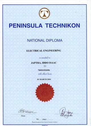 National Diploma Electrical Engineering