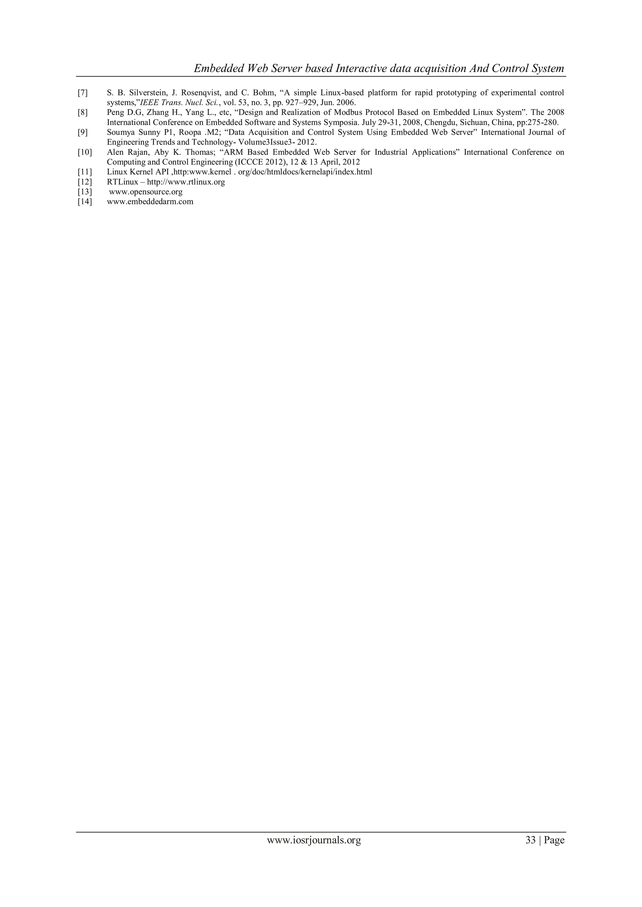 Embedded Web Server based Interactive data acquisition and Control ...