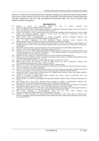 Product placement in movies and its consumer perception | PDF