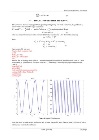 Simulation of Simple Pendulum | PDF
